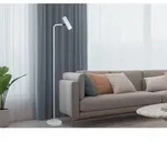 Stehlampe Marley In Wei&szlig; Matt, Spot Schwenkbar, H&ouml;he 151cm