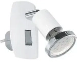 Eglo - Leuchten Led Steckdosenspot Steckerleuchte Mini 4 Weiss, Chrom