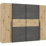 Kleiderschrank Mit Schiebet&uuml;ren Schwebet&uuml;ren Narago Artisan Eiche / Betongrau