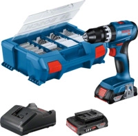 Bosch Akku-schlagbohrschrauber Gsb 18v-45, 2 Akku Gba 18v 2.0ah, Ladg. U. L-case