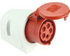 Pce CEE-Wandsteckdose 5-polig 32A rot Adapterstecker