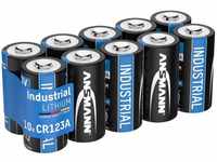 ANSMANN CR123A 3V Lithium Batterie - 10er Pack CR123A Batterien mit 3 Volt und 1700