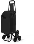 Vounot&reg; Einkaufstrolley Klappbar Mit 6 R&auml;der, Treppensteiger 32l, Schwarz