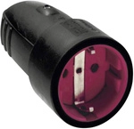 Bachmann - 913.174 Schutzkontaktkupplung Gummi, Silikon 250 V Schwarz Ip44, Ip20