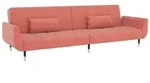 Schlafsofa 2-sitzer Mit 2 Kissen Rosa Samt Vidaxl