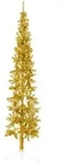 K&uuml;nstlicher Halb-weihnachtsbaum Mit St&auml;nder Schlank Gold 240 Cm Vidaxl