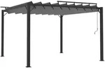 Vidaxl - Pergola Mit Lamellendach 3x3 M Anthrazit Stoff Und Aluminium