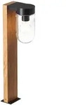 Brilliant Lampe Cabar Au&szlig;ensockelleuchte 55cm Holz Dunkel/schwarz 1x A60, E27, 40w,