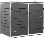 M&uuml;lltonnenbox F&uuml;r 2 Tonnen 138x77,5x112,5 Cm Edelstahl - Vidaxl