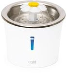 Catit Flower Cat Water Fountain - 3l - Stainless Steel Top - With Led - White