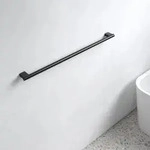 Badetuchhalter Aus Metall, Schwarz Matt Pulverbeschichtet, 80,1 Cm Breit, F&uuml;r