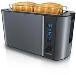 Toaster F&uuml;r 4 Scheiben Langschlitz, 1500w, Mit Display, Doppelwandgeh&auml;use