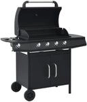 Vidaxl Gasgrill 4+1 Flammen Schwarz Stahl