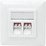 Logilink - Lwl-anschlussdose Nk4024, 2 Lc-duplex Adapter, Unterputz, Wei&szlig;
