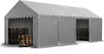 Lagerzelt 4x8 M Industriezelt Unterstand Pvc Plane 750 N Grau Mit Bodenrahmen...