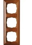 Kopp - Milano &ndash; Abdeckrahmen 3-fach, Farbe: Nussbaum - 306735064