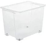 Rotho - Aufbewahrungsbox Evo Easy Mit Rollen 65 L Transparent Boxen, K&ouml;rbchen &
