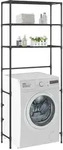Waschmaschinenregal 3 Ablagen Schwarz 69x28x169 Cm Vidaxl