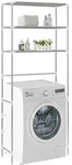 Waschmaschinenregal 3 Ablagen Silbern 69x28x169 Cm Vidaxl