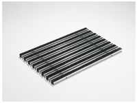 Schuhabstreifermatte Alu schwarz, mit Gummistreifen, 60 x 40 cm Abstreifer - ACO