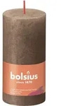 Bolsius - Rustik Stumpenkerze Wildleder Braun, H&ouml;he 10 Cm, &Oslash; 5 Cm Stumpen- Und