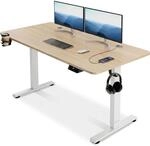 H&ouml;henverstellbarer Schreibtisch Mit Tischplatte Elektrisch Lcd- Display 73-118cm