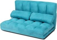Costway - Schlafsofa Mit 2 Kissen, Sofabett Mit 6 Stufig Verstellbarer...