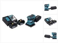 Makita Dbo 480 Rf Akku Schwingschleifer 18 V 112 X 102 Mm + 2x Akku 3,0 Ah +
