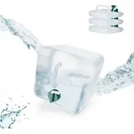 Relaxdays - Faltkanister 4er Set, 5 Liter, Faltbare Wasserkanister Mit Hahn,