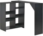 Bartisch Mit Beweglichem Regal Schwarz 138x39x110 Cm - Vidaxl