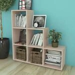 Treppenregal B&uuml;cherregal 107 Cm Eichefarben Vidaxl
