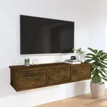 Wandschrank R&auml;uchereiche 88x26x18,5 Cm Holzwerkstoff Vidaxl