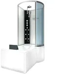Kombination Badewanne Dusche K50-l02-ec Duschtempel 170x100 Cm