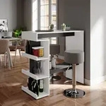 Vicco - Bartisch-set Dana, Wei&szlig;, 108 X 50 Cm Mit 2 Barhockern