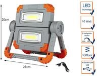 Led Arbeitsleuchte Klappbar Akku Powerbank & Usb Ladekabel