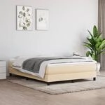Bettgestell Ohne Matratze Creme 140x200 Cm Stoff Vidaxl