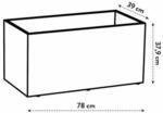 Elho Vivo Next Long 80 Blumenkasten Schwarz 18 Liter
