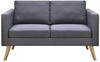 Sofa 2-Sitzer Stoff Dunkelgrau vidaXL605662
