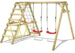 Kinderschaukel Schaukelgestell Smart Hike, Schaukel Mit Kletteranbau Und