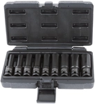 Schlagschl&uuml;ssel-set Mit 9 Torx&reg;-n&uuml;ssen 1/2'', E10-e11-e12-e14-e16-e18-e20-e24