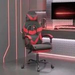 Gaming-stuhl Mit Fu&szlig;st&uuml;tze Drehbar Schwarz & Rot Kunstleder Vidaxl