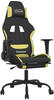 Gaming-Stuhl mit Massage & Fußstütze Schwarz und Hellgrün Stoff vidaXL915066