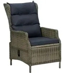 Vidaxl - Verstellbarer Gartensessel Mit Auflagen Poly Rattan Braun