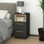 Nachttisch Beatrice, Anthrazit, 36 X 68 Cm Vicco