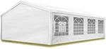 Partyzelt Pavillon 5x8 M In Wei&szlig; Pe Plane 350 N Wasserdicht Uv Schutz Festzelt