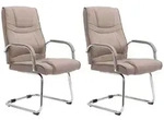 Clp - 2er Set Freischwinger Attila Stoff Taupe