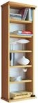 Loposa Regal Cd,dvd Aufbewahrung 150 Cd 6 Ablagen Buche Dekor.