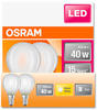 OSRAM LED-Lampen, klassische Miniballform, 40 Watts Ersatz, E14, P-shape, 2700
