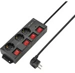 Sygonix - Rf-4737788 Steckdosenleiste Mit Schalter Schwarz Schutzkontakt 1 St.