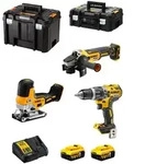 Dewalt - Akku-maschinen-set Dck329p2t, 18 Volt: Dcd796 + Dcg405 + Dcs335, 2x 5,0 Ah